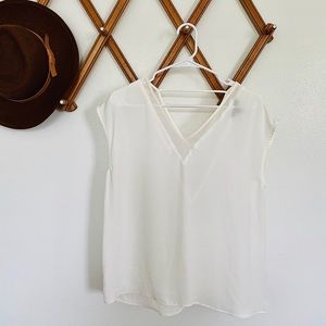 Express  Sheer Summer Blouse Cream